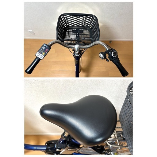 電動自転車　横浜　美品2021年　パナソニック　ビビTX 24インチ　後カゴ付き 電動自転車[美品］パナソニックビビTX 24インチ 後カゴ付き (み