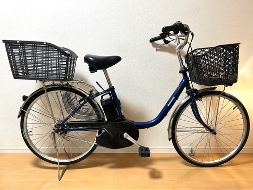 電動自転車　横浜　美品2021年　パナソニック　ビビTX 24インチ　後カゴ付き 電動自転車[美品］パナソニックビビTX 24インチ 後カゴ付き (み