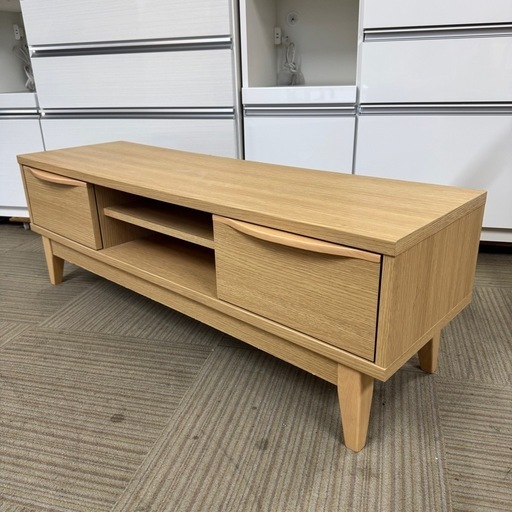 【超美品‼️】白井産業 120cm幅ローボード テレビ台 リビング収納家具 木目調ブラウン♪