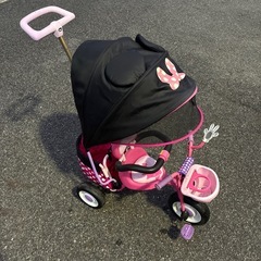 ミニーマウス　三輪車　幼児用自転車　ベビーカーの画像