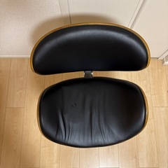 【お譲り決まりました】椅子【Bulcino/ブルチーノ】 チェア PCチェア オフィスチェア パーソナルチェア ミッドセンチュリー レトロなカフェスタイルチェア (ブラック)の画像