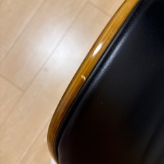 【お譲り決まりました】椅子【Bulcino/ブルチーノ】 チェア PCチェア オフィスチェア パーソナルチェア ミッドセンチュリー レトロなカフェスタイルチェア (ブラック)の画像