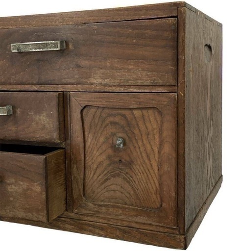 希少品　薬箪笥 小引き出し 小物入れ 薬箱 木製 裁縫 収納 昭和 レトロ 昭和レトロ 木製小物入れ】古民家 薬箪笥 裁縫箱 ビンテージ