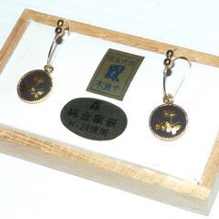 配達先決定🚚　無料配達します🚚新品💖純金象嵌💖イヤリング💖K-24使用💖の画像