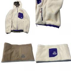 186000 CHUMS ネックウォーマー付 WINDSTOPPER リバーシブル マウンテンパーカー ウインドストッパー ch04-1350  S ベージュ ホワイト [0000000000755]の画像