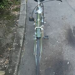 【リサイクルショップどりーむ天保山店】No.471 エコチャリNo.22301R 自転車 27インチ 深緑 ギア無し ベル〇 ライト〇の画像