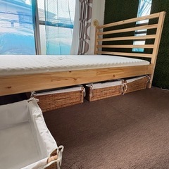 IKEA 収納かご付きセミダブルベットの画像