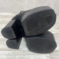 厚底 ブラック ハイヒールブーツ　sサイズの画像