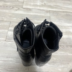 厚底 ブラック ハイヒールブーツ　sサイズの画像