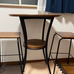 ニトリ　ダイニングテーブルと椅子セットの画像