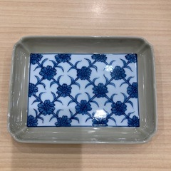 ★【源右衛門】角小皿　5枚セット 青磁染付四方花地文様　有田焼　北九州店舗店頭販売のみ の画像