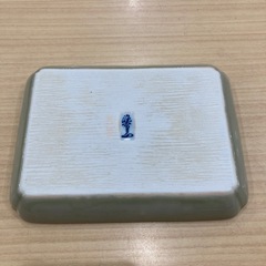 ★【源右衛門】角小皿　5枚セット 青磁染付四方花地文様　有田焼　北九州店舗店頭販売のみ の画像