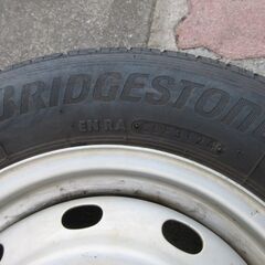 軽トラック用 145/80R12LT トラックタイヤ 4本ホイール付きの画像