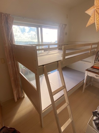 二段ベッド　MD23　WW　スノコNホワイト