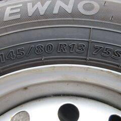軽自動車用 155/80R13 タイヤ4本 ホイール付きの画像