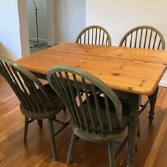 【希少品】ヴィンテージ ダイニングセット カントリーの画像