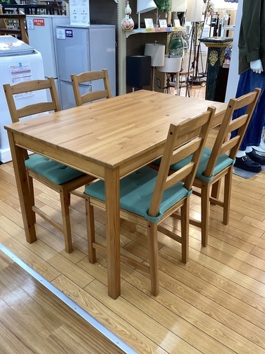 【トレファクマーケット久喜店】IKEA　ダイニング5点セット JOKKMOKK