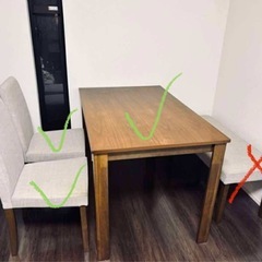 ダイニングチェア　2脚の画像