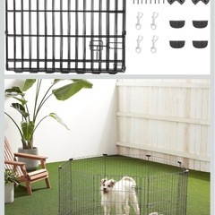 ペット(犬)フェンス　ゲート付き(未使用)の画像