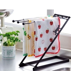 黒猫シルエット折りたたみフキン掛け の画像