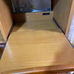 差し上げます:木製　炊飯器ラック　スライドテーブル木製 キッチン収納の画像