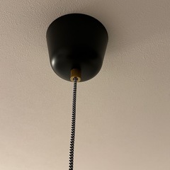 IKEA RANARP ペンダントランプ ブラック 38cm 電球付きの画像
