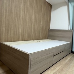 ニトリ 収納付き シングルベッド
の画像