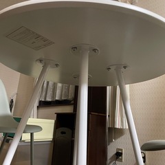 【LOWYA】ダイニング3点セット 円形 2人掛け ダイニングセット チェア テーブルの画像