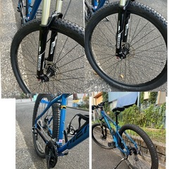 新車　メリダ　MERIDA ブルー　青　マウンテン　バイク　Mサイズ　BM905432 43cm BIG NINE 50  2022年モデル　AirTagケース の画像
