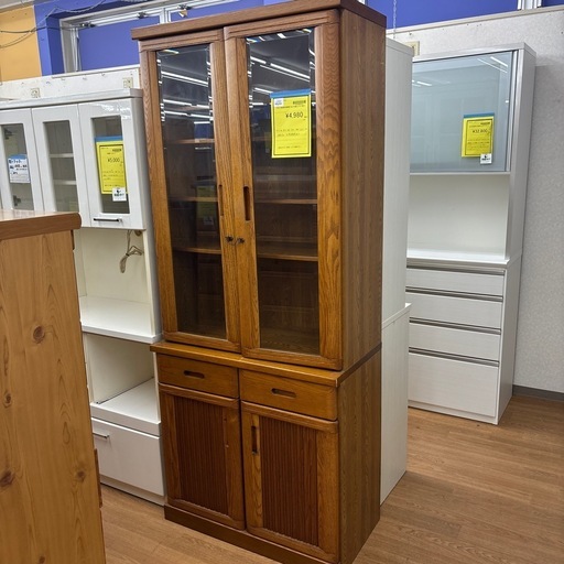 ☆ドリーム荒牧店☆ジモティー割引有☆2枚扉食器棚