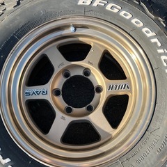 値下げ！RAYS　TE37　16インチ　8J　オフセット0　グッドリッチ　ATタイヤ　265　70　R16の画像