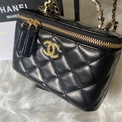 CHANEL 持ち手パール　バニティ　ショルダーバッグ