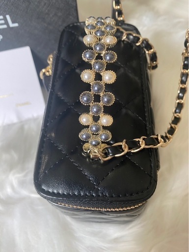 CHANEL 持ち手パール　バニティ　ショルダーバッグ