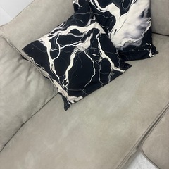 カウチソファ　グレーの画像