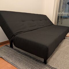 IKEA BALKARP バルカルプ ソファベッド, クニーサ ブラックの画像