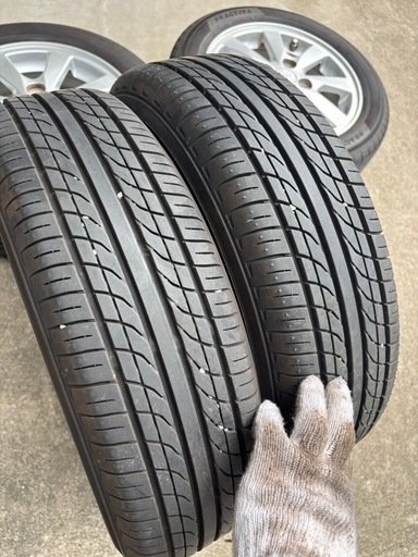 軽自動車に！ダイハツ純正！155/65R14 バリ溝タイヤ2025年製！