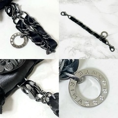 【極美品】ANTEPRIMA アンテプリマ ガーラR リボン バッグチャーム ブラックの画像