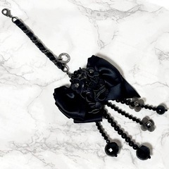 【極美品】ANTEPRIMA アンテプリマ ガーラR リボン バッグチャーム ブラックの画像