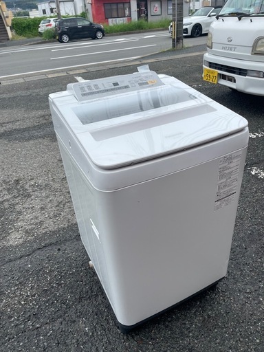北九州市内配送無料　保証付き パナソニック Panasonic 全自動洗濯機 （8.0kg） 即効泡洗浄 エコナビ シャンパン NA-