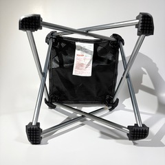 ロゴス 折りたたみイス アウトドア キャンプ 軽量 7075 グレー レッド LOGOS CUBIC CHAIR 椅子 万博の画像