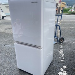 北九州市内配送無料　保証付き 2020年製冷蔵庫 ホワイト HR-G13B-W [134L /2ドア /右開きタイプ] [冷凍室 46L]の画像