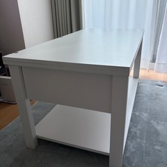 昇降式 ローテーブル 収納付きの画像