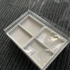 2個セット　無印良品　重なるベロアケース縦　アクリルケース用　幅１５．５×奥行１２×高さ２．５ｃｍの画像
