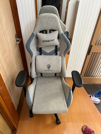 【美品】DOWINX ゲーミングチェア グレー