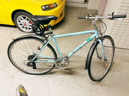 クロスバイク　カギ、フェンダーセット