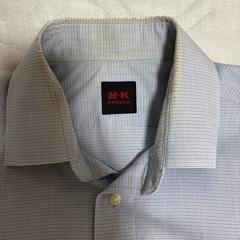 RK  R-KIKUCHI  半袖シャツ　ワイシャツ　水色　Mサイズの画像