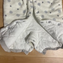 フリースロンパース 2way 雪の結晶 0-9ヶ月用　50〜70サイズの画像
