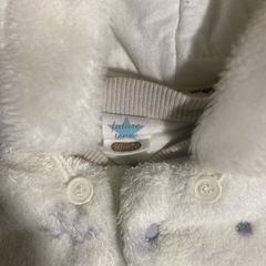 フリースロンパース 2way 雪の結晶 0-9ヶ月用　50〜70サイズの画像