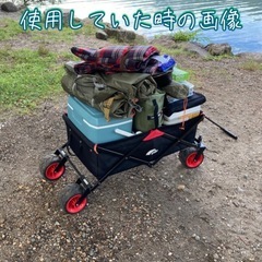 アウトドア ワゴン キャリー カート キャンプ 荷物 運搬 ソロキャン にもの画像