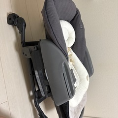  【美品・カバーは洗濯済み】コンビ ホワイトレーベル ネムリラ AUTO SWING BEDi Long EG モカグレー（GL）/ハイローラック 電動スウィング の画像